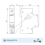 کلید مینیاتوری تکفاز 20 آمپر زیمنس - Image 2