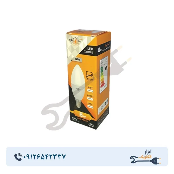 لامپ LED شمعی 7 وات آسیاپرتو مدل A3 پایه E14 - Image 3