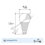 لامپ LED حبابی 25 وات افراتاب مدل AF-A95-25W پایه E27 - Image 3