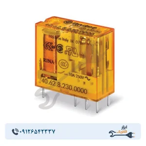 رله 406282300000 فیندر دو کنتاکت 10 آمپر نصب بر مدار چاپی و سوکت 95