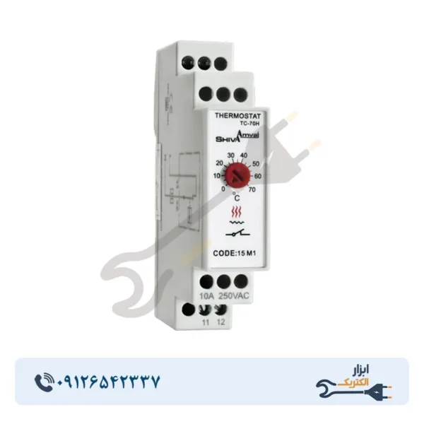 ترموستات تابلویی هیتر سری M شیوا امواج مدل TC-70H - Image 1
