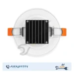 چراغ توکار پرو سولاریس 9 وات دایره پارس شعاع - Image 2