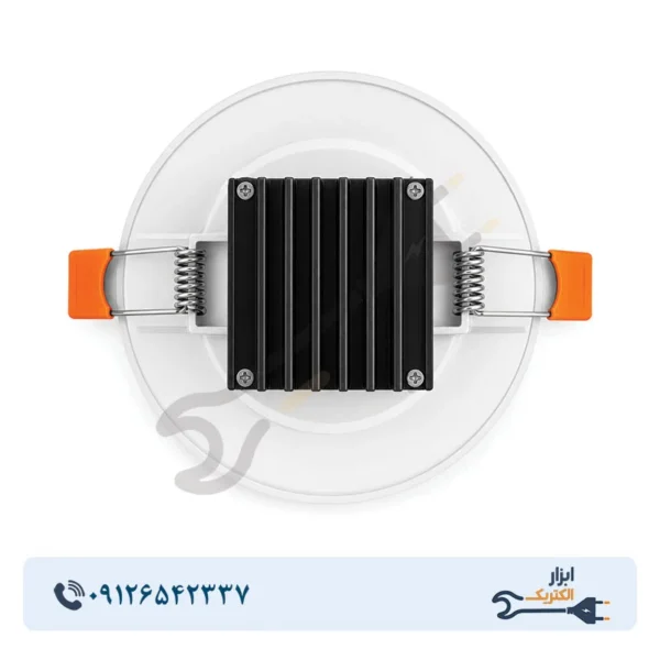 چراغ توکار پرو سولاریس 9 وات دایره پارس شعاع - Image 2