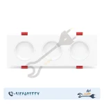 چراغ توکار سولاریس 3 در 5 وات دایره پارس شعاع توس